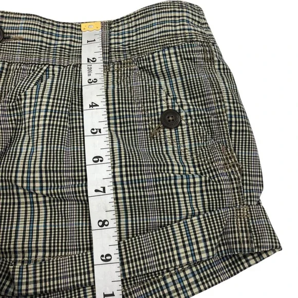American Eagle Vintage Y2K Low Rise Plaid Print Micro Mini Shorts Size 8 Preppy - Picture 11 of 12